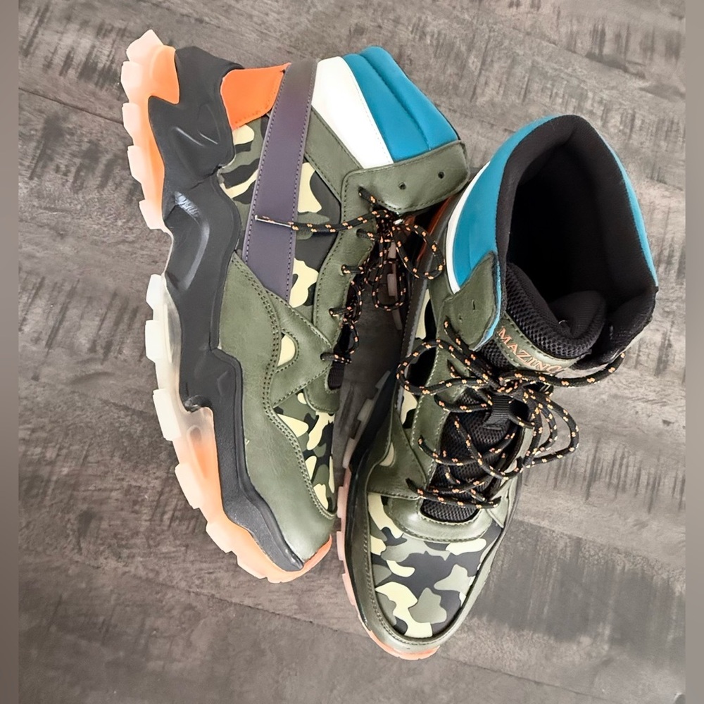 Camouflage Multi-Color Men's Boots